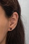 Heliophilia Silver Pendientes de Plata de Ley 925 Negros Stud
